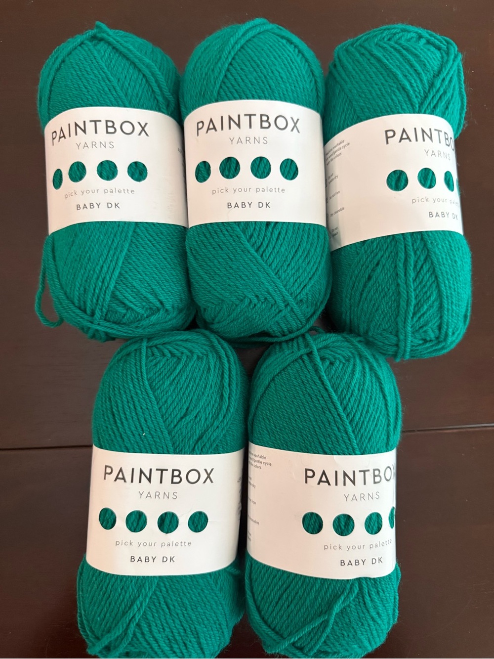 Paintbox Baby DK Acrylic/Nylon Blend Yarn - Evergreen 5 Skeins - Picture 2 of 7